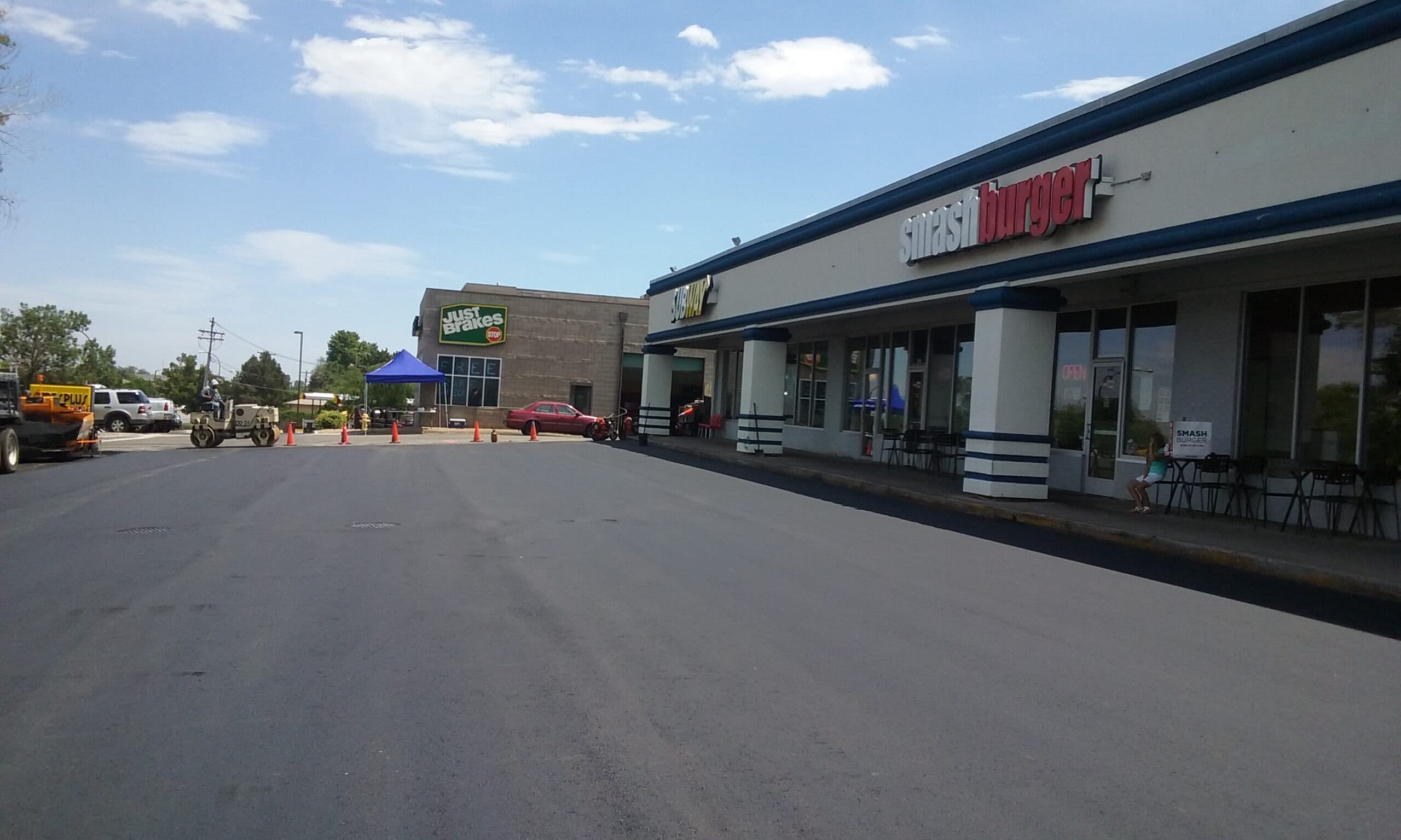 A repaved lot after milling