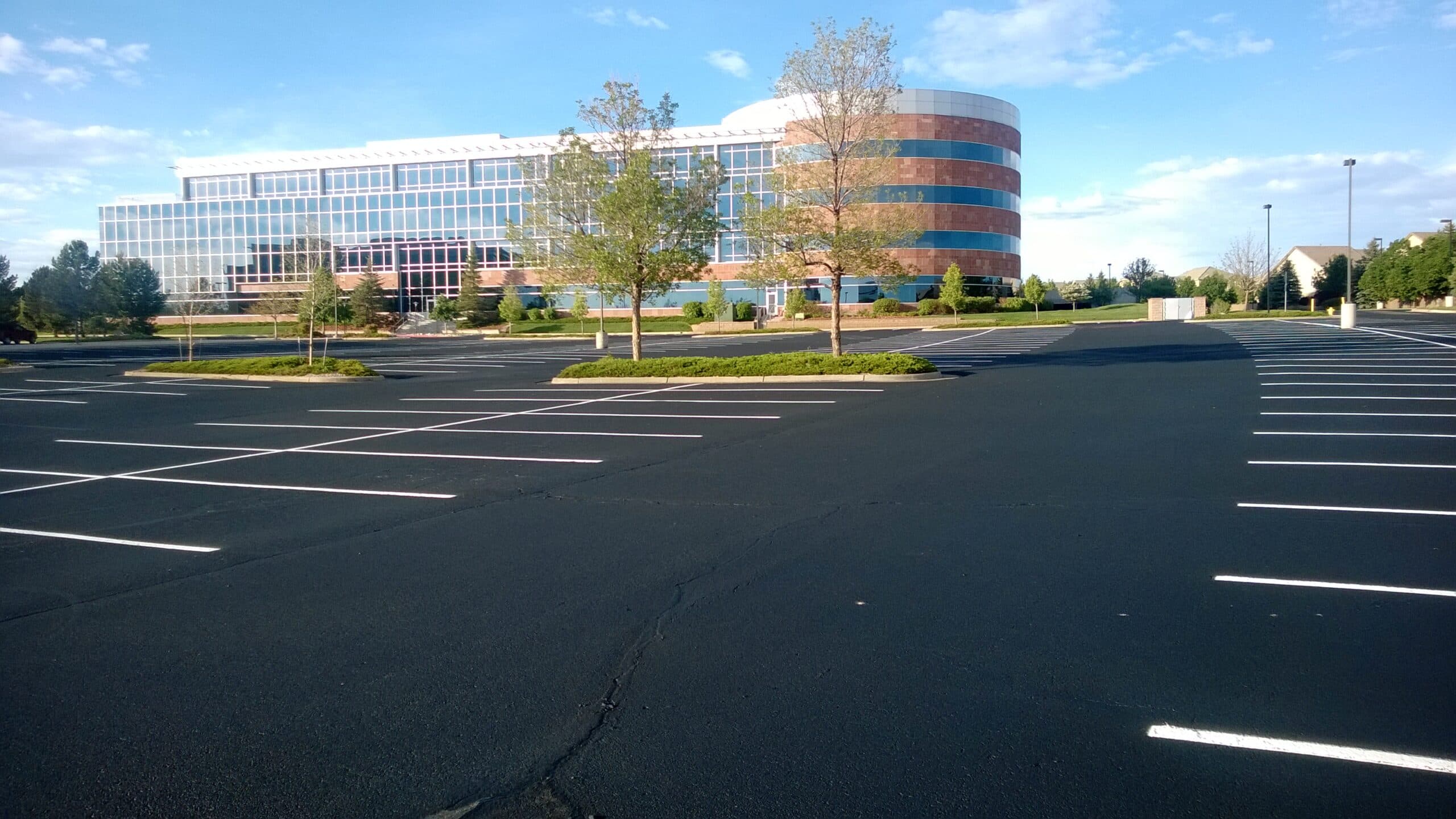 An asphalt job site